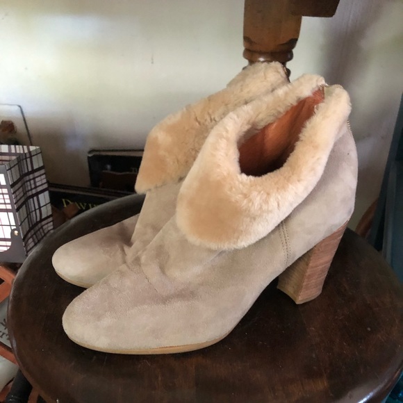 Anthropologie Strena Germacario Fur Trim Booties 🥳HOST PICK🥳 - Picture 10 of 11